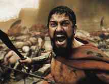 A wounded Leonidas (GERARD BUTLER) roars his defiance at the Persian invaders in Warner Bros. Pictures’, Legendary Pictures’ and Virtual Studios’ action drama “300,” distributed by Warner Bros. Pictures. PHOTOGRAPHS TO BE USED SOLELY FOR ADVERTISING, PROMOTION, PUBLICITY OR REVIEWS OF THIS SPECIFIC MOTION PICTURE AND TO REMAIN THE PROPERTY OF THE STUDIO. NOT FOR SALE OR REDISTRIBUTION